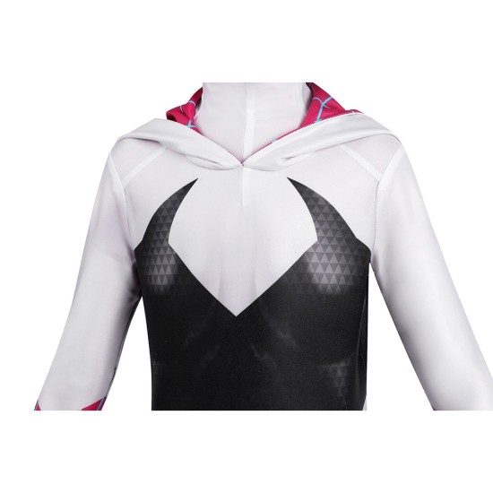 Kids Gwen Cosplay Costumes Across The Spider-Verse Gwen Halloween Suit