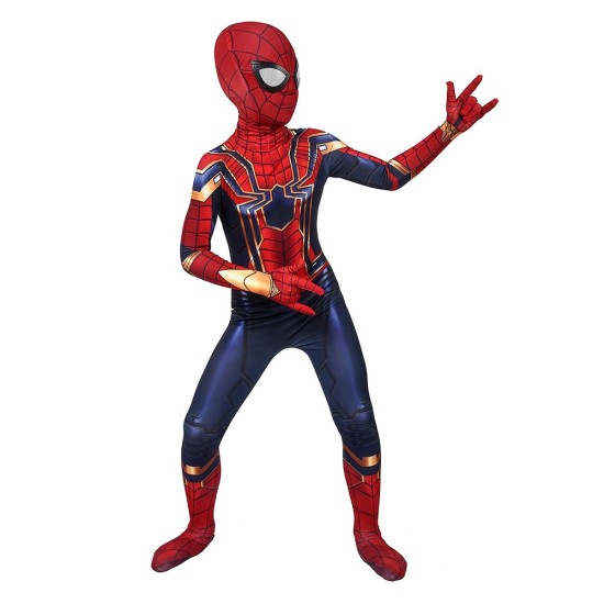 Kids Iron Spider-Man Suit Avengers SuperHero Cosplay Costumes For Children