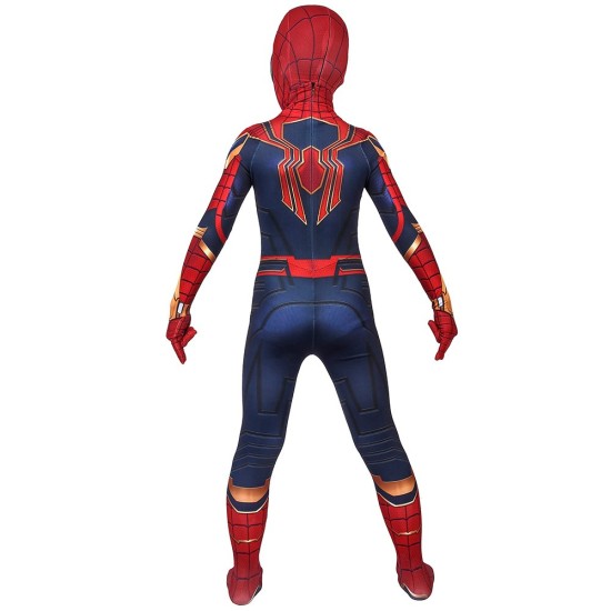 Kids Iron Spider-Man Suit Avengers SuperHero Cosplay Costumes For Children