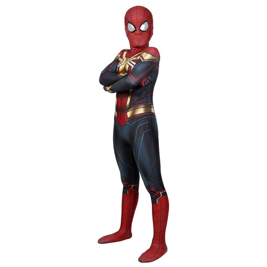 Kids Iron Spider-man 3 No Way Home Spandex BodySuit