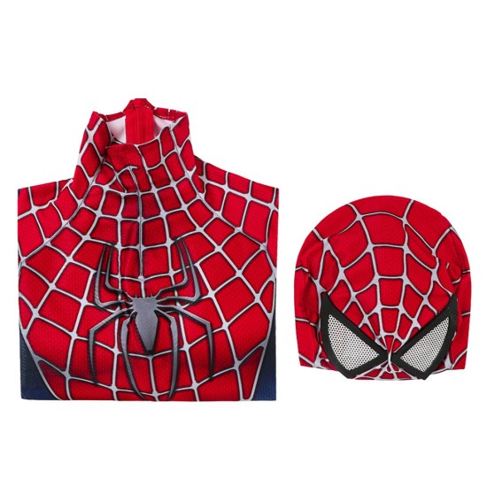 Kids Spider-man Cosplay Suit Spandex Tobey Maguire Suit Printed Edition