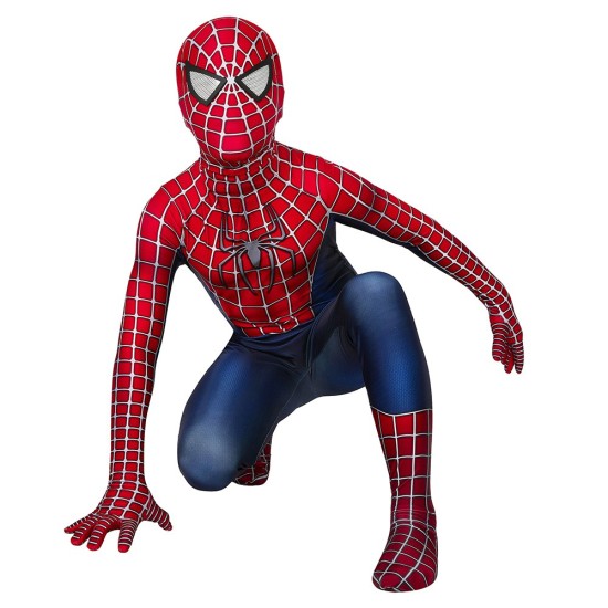 Kids Spider-man Cosplay Suit Spandex Tobey Maguire Suit Printed Edition