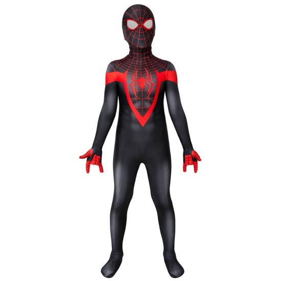 Kids Spider-man Miles Morales PS5 Cosplay Suit Children Halloween Cosplay Jumpsuit