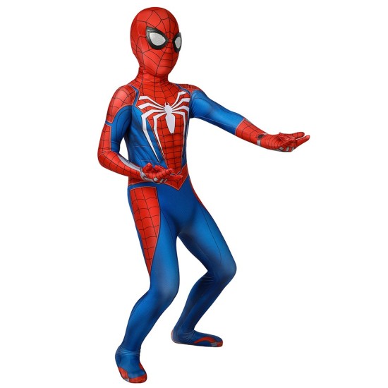 Kids Spider-man PS4 Advanced Suit Spiderman Children Cosplay Jumpsuit