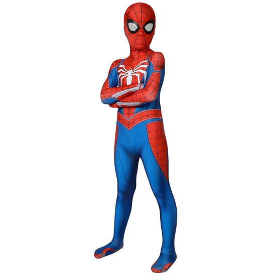 Kids Spider-man PS4 Advanced Suit Spiderman Children Cosplay Jumpsuit