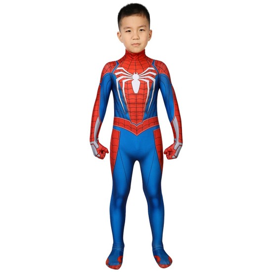 Kids Spider-man PS4 Advanced Suit Spiderman Children Cosplay Jumpsuit