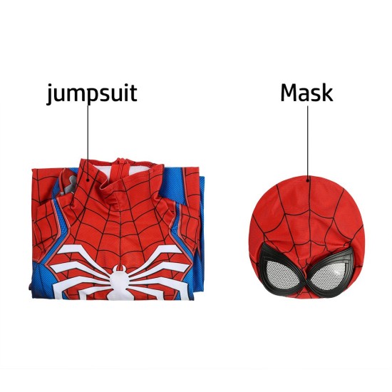 Kids Spider-man PS4 Advanced Suit Spiderman Children Cosplay Jumpsuit