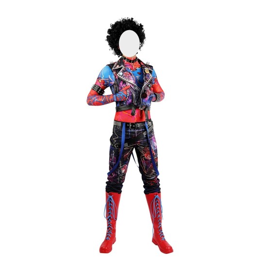 Spider-Punk Spider-man Cosplay Costumes Hobart Brown Suits