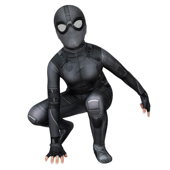 Spider-man Stealth Suit For Kids Night Monkey Children Halloween Printed Costume